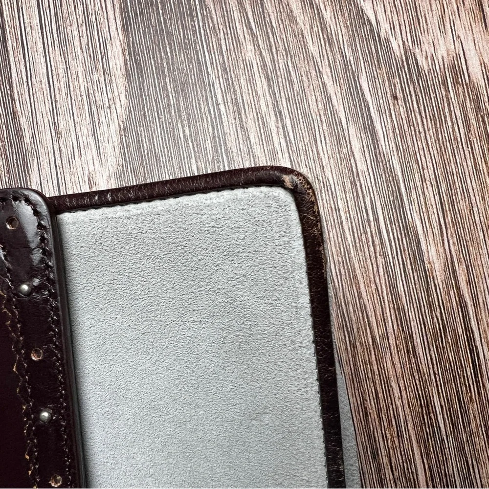 Anne Taylor Y2K Mini Baguette Bag Gray and Brown Suede and Leather - Picture 8 of 16